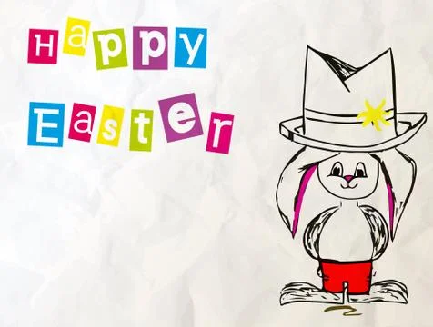 Happy Easter Bunny Stock Illustration