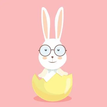 Happy Easter Bunny. Stock Illustration