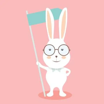 Happy Easter Bunny. Stock Illustration