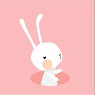 Happy Easter Bunny. Stock Illustration