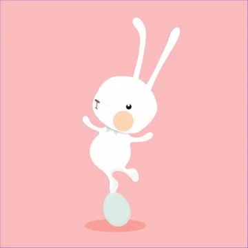 Happy Easter Bunny. Stock Illustration