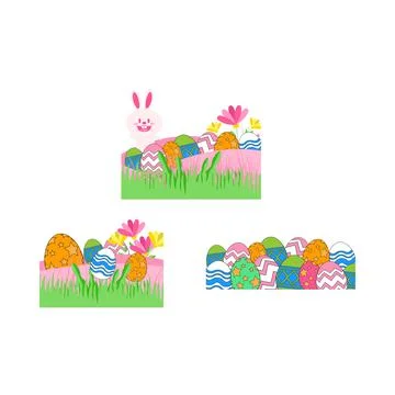 Happy Easter bunny vector design on a white background. Easter bunny design w Stock Illustration