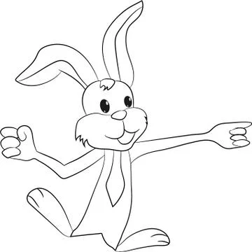 Happy Easter Bunny Vector illustration. Cute Rabbit cartoon character. Stock Illustration