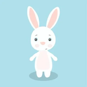 Happy Easter Bunny Vector illustration. Cute Rabbit cartoon character. Stock Illustration