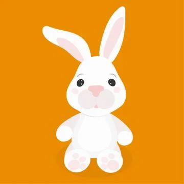 Happy Easter Bunny Vector illustration. Cute Rabbit cartoon character. Stock Illustration