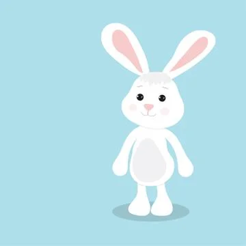 Happy Easter Bunny Vector illustration. Cute Rabbit cartoon character. Stock Illustration
