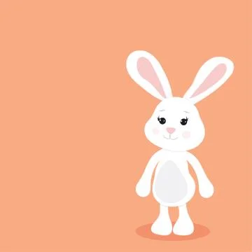 Happy Easter Bunny Vector illustration. Cute Rabbit cartoon character. Stock Illustration