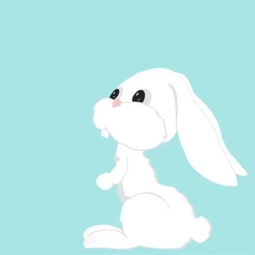 Happy Easter Bunny Vector illustration. Cute Rabbit cartoon character. Stock Illustration