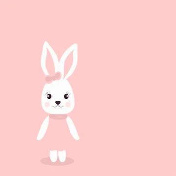 Happy Easter Bunny Vector illustration. Cute Rabbit cartoon character. Stockillustratie