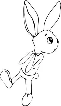 Happy Easter Bunny Vector illustration. Cute Rabbit cartoon character. Stock Illustration