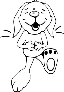 Happy Easter Bunny Vector illustration. Cute Rabbit cartoon character. Stock Illustration