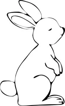 Happy Easter Bunny Vector illustration. Cute Rabbit cartoon character. Stock Illustration