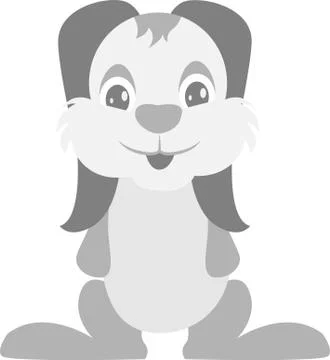 Happy Easter Bunny Vector illustration. Cute Rabbit cartoon character. Stock Illustration