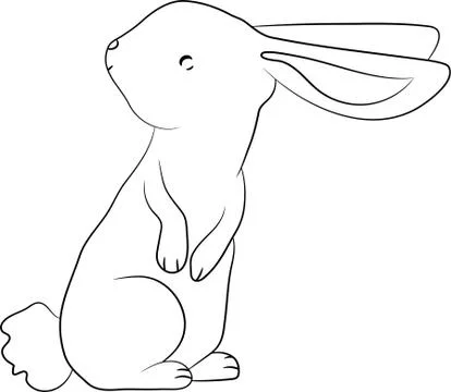 Happy Easter Bunny Vector illustration. Cute Rabbit cartoon character. Stock Illustration