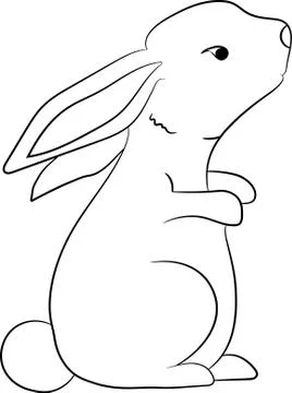 Happy Easter Bunny Vector illustration. Cute Rabbit cartoon character. Stock Illustration