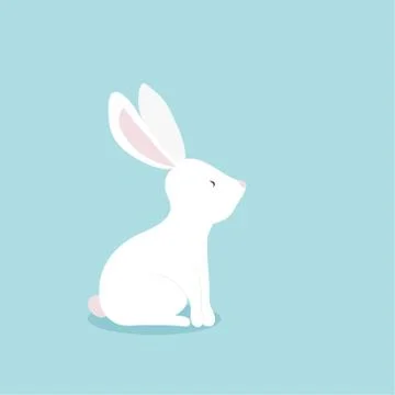 Happy Easter Bunny Vector illustration. Cute Rabbit cartoon character. Stock Illustration