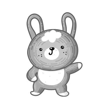 Happy Easter Bunny Vector illustration. Cute Rabbit cartoon character. Stock Illustration