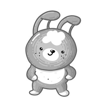 Happy Easter Bunny Vector illustration. Stock Illustration