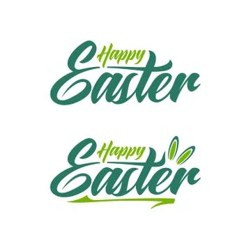 Happy Easter calligraphic lettering Ilustración de archivo