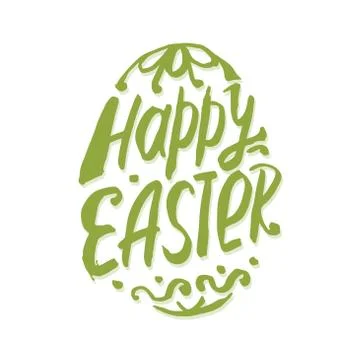 Happy Easter, calligraphy Stockillustratie