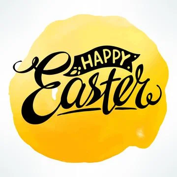 Happy Easter calligraphy Stock-Illustration