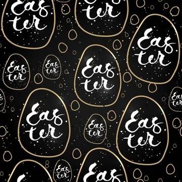 Happy Easter calligraphy write with brush pen Happy Easter calligraphy wri... 스톡 사진