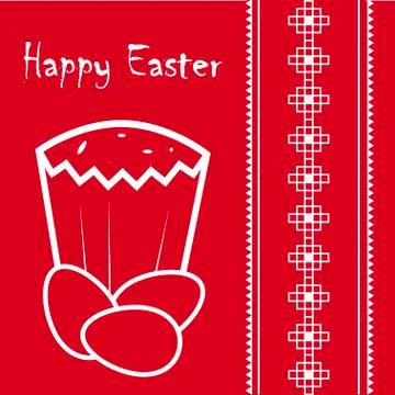 Happy easter card design, vector illustration. Stock Illustration