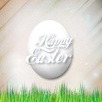 Happy easter card with egg. Bright spring vector background Stock Illustration