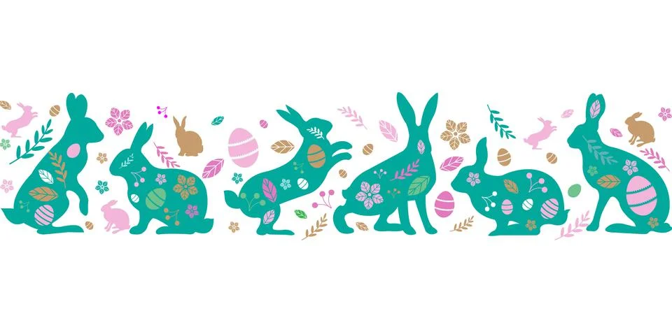 Happy Easter Card With Eggs Stock Illustration