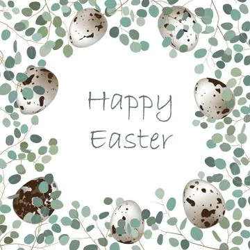 Happy Easter card frame. イラスト素材