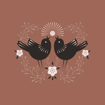 Happy easter card with hen Stock Illustration