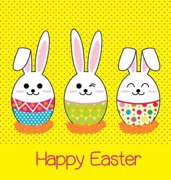 Happy easter card Illustrazione stock