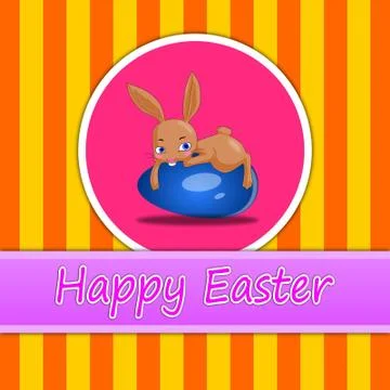 Happy Easter Card Stock Illustration