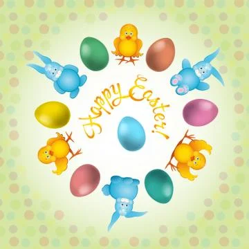 Happy Easter Card Stock Illustration