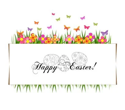 Happy easter card Stock Illustration