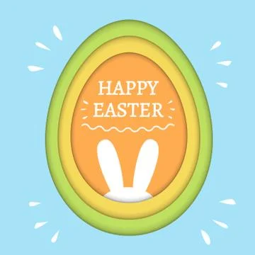 Happy Easter Card Stock Illustration