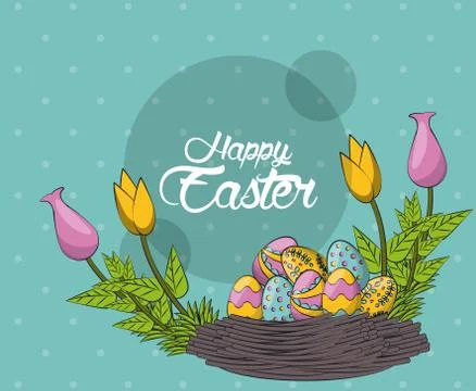 Happy easter card Stock Illustration