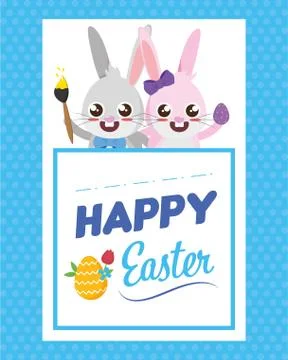Happy easter card Stock Illustration