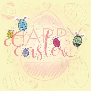 Happy easter card Stock Illustration
