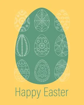 Happy Easter card Stock Illustration