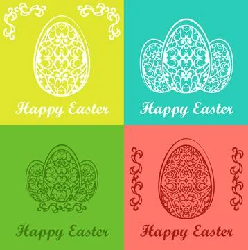 Happy Easter card Stock Illustration