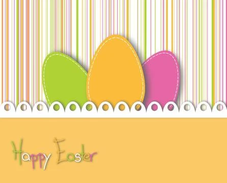 Happy easter card - illustration Stock Illustration