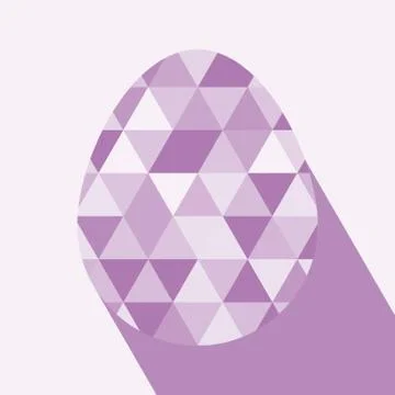Happy Easter card in low poly triangle style Stock Illustration