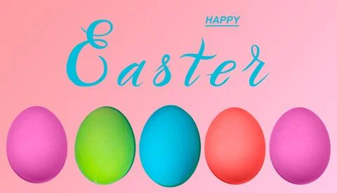 Happy easter! Card or Internet banner on Easter. Also can be used as flyer .. Stock Photos