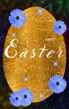 Happy easter! Card or Internet banner on Easter. Also can be used as flyer .. Stock Photos