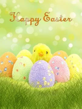 Happy easter card Stock Photos