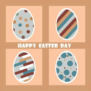 Happy Easter Card. vector illustration Stock Illustration