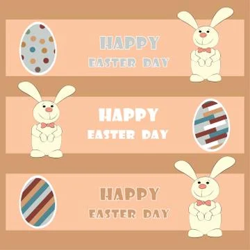 Happy Easter Card. vector illustration Illustrazione stock