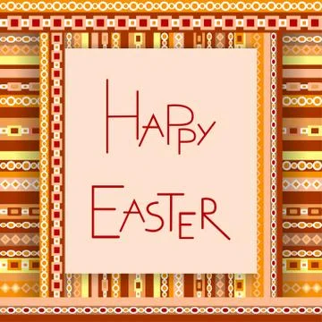 Happy Easter card. Vector illustration Stock Illustration