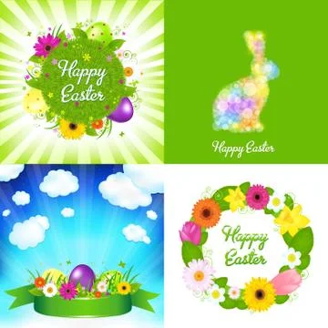 Happy easter cards Stock Illustration